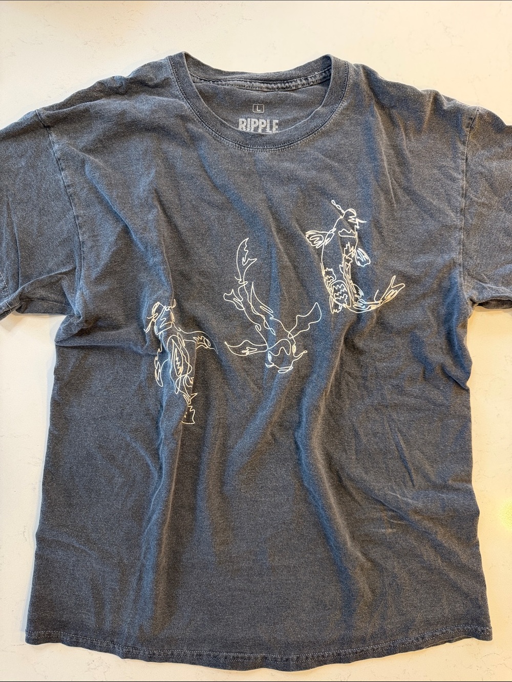 Ripple Men’s Navy Graphic Koi T-Shirt